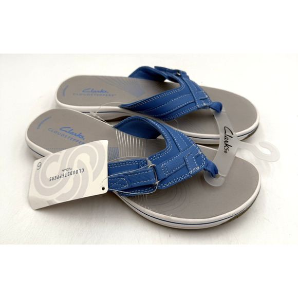 Clarks BREEZE SEA Women's NEW Sandal Blue / Gray US Size 6 - Picture 1 of 6